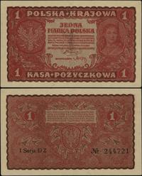 1 marka polska 23.08.1919, seria I-DZ, numeracja
