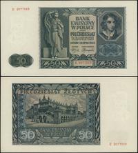 50 złotych 1.08.1941, seria E, numeracja 2077523