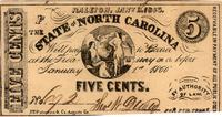5 centów 15.01.1866, The State of North Carolina