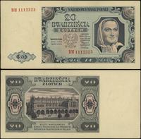 20 złotych 1.07.1948, seria BH, numeracja 111232