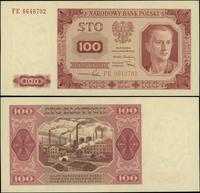 100 złotych 1.07.1948, seria FE, numeracja 86487