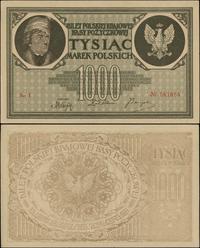 1.000 marek polskich 17.05.1919, znak wodny “pla