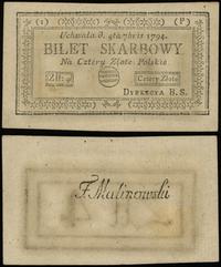 4 złote polskie 4.09.1794, seria 1-P, malutkie d