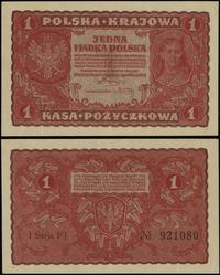 1 marka polska 23.08.1919, seria I-FJ, numeracja