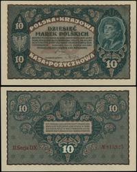 10 marek polskich 23.08.1919, seria II-DX, numer