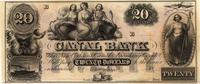 20 dolarów lata 1850-te, Canal Bank New Orleans-