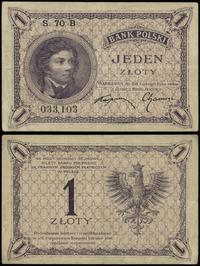 1 złoty 28.02.1919, seria 70 B, numeracja 033103