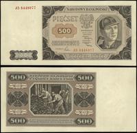 500 złotych 1.07.1948, seria AS, numeracja 84480