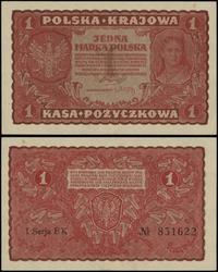 1 marka polska 23.08.1919, seria I-EK, numeracja