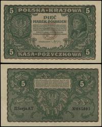 5 marek polskich 23.08.1919, seria II-AT, numera