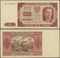 100 złotych 1.07.1948, seria AS, numeracja 34496