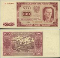 100 złotych 1.07.1948, seria IG, numeracja 51124