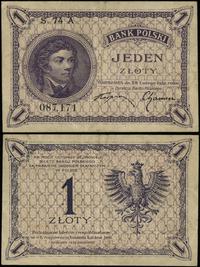 1 złoty 28.02.1919, seria 74 A, numeracja 087171