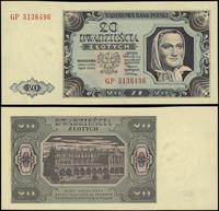 20 złotych 1.07.1948, seria GP, numeracja 513649