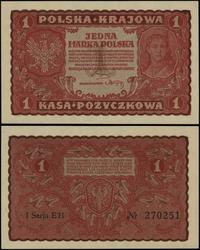 1 marka polska 23.08.1919, seria I-EH, numeracja