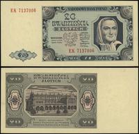 20 złotych 1.07.1948, seria EK, numeracja 713700