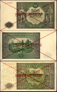 500 złotych 15.01.1946, SPECIMEN, seria A1234567