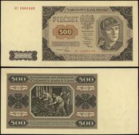 500 złotych 1.07.1948, seria AU, numeracja 18001