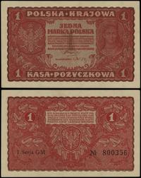 1 marka polska 23.08.1919, seria I-GM, numeracja