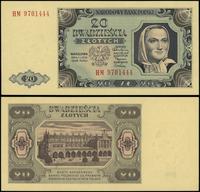 20 złotych 1.07.1948, seria HM, numeracja 970144