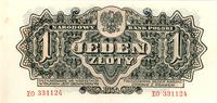 1 złoty 1944, "obowiązkowym" seria EO, na stroni