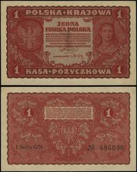 1 marka polska 23.08.1919, seria I-GN, numeracja
