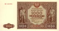 1.000 złotych 15.01.1946, seria AA, na górnym ma