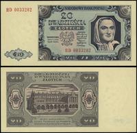 20 złotych 1.07.1948, seria HD, numeracja 003328