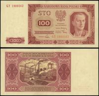 100 złotych 1.07.1948, seria GT, numeracja 19005