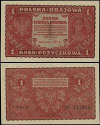 1 marka polska 23.08.1919, seria I-JC, numeracja