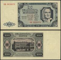 20 złotych 1.07.1948, seria DR, numeracja 863007