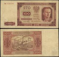 100 złotych 1.07.1948, seria AB, numeracja 44327