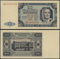20 złotych 1.07.1948, seria AK, numeracja 262372