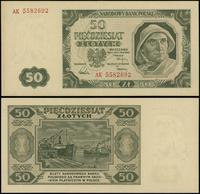 50 złotych 1.07.1948, seria AK, numeracja 558269