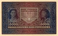 5.000 marek polskich 7.02.1920, rzadko spotykany