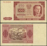 100 złotych 1.07.1948, seria FN, numeracja 87420
