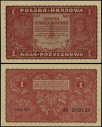 1 marka polska 23.08.1919, seria I-KC, numeracja