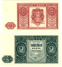 1 i 2 złote 15.05.1946, łącznie 2 sztuki, Miłcza