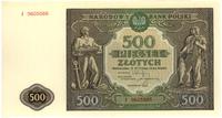 500 złotych 15.01.1946, seria I, na stronie głów