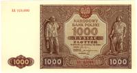 1.000 złotych 15.01.1946, seria AA, na stronie o