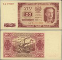 100 złotych 1.07.1948, seria HA, numeracja 26703