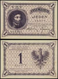 1 złoty 28.02.1919, seria 45 D, numeracja 019967