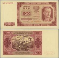 100 złotych 1.07.1948, seria GU, numeracja 83205