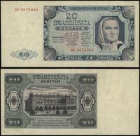 20 złotych 1.07.1948, seria DD, numeracja 967800