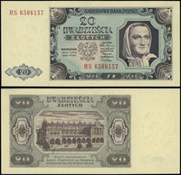 20 złotych 1.07.1948, seria HS, numeracja 658615