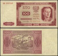 100 złotych 1.07.1948, seria HK, numeracja 23373