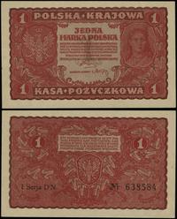 1 marka polska 23.08.1919, seria I-DN, numeracja