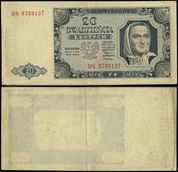 20 złotych 1.07.1948, seria DS, numeracja 070943