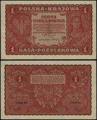 1 marka polska 23.08.1919, seria I-AH, numeracja