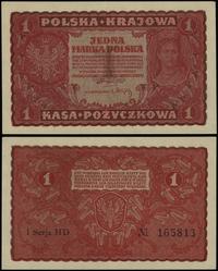 1 marka polska 23.08.1919, seria I-HD, numeracja